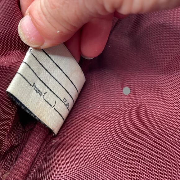 Vintage Lands End Square Rigger Canvas Toiletry Bag Shaving Dopp Kit Maroon USA - Picture 11 of 13